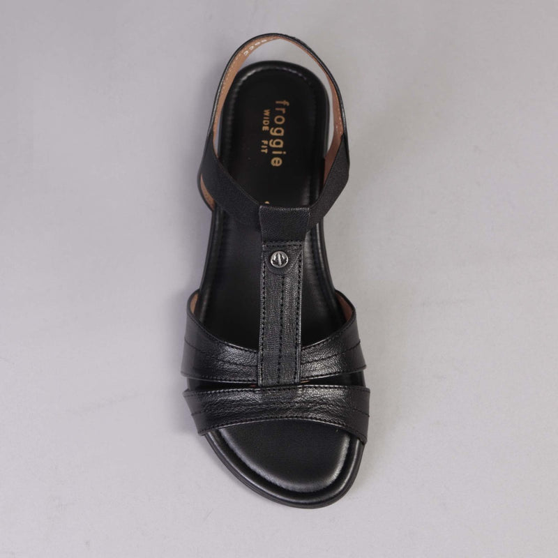 Wider Fit Slingback Flat Sandal in Black