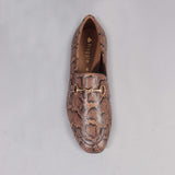 Froggie Loafer with Gold Trim in Saddle