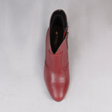 Pointed Ankle Boot in Red - 12528
