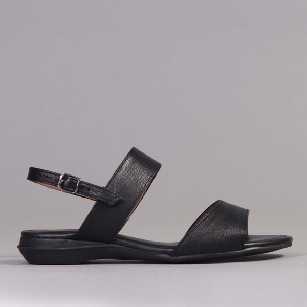 Flat Slingback Sandal in Black - 12540 - Froggie Shoes