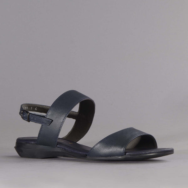 Flat Slingback Sandal in Navy - 12540 - Froggie Shoes