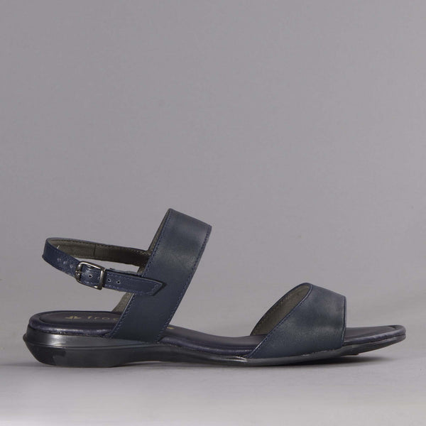Flat Slingback Sandal in Navy - 12540 - Froggie Shoes