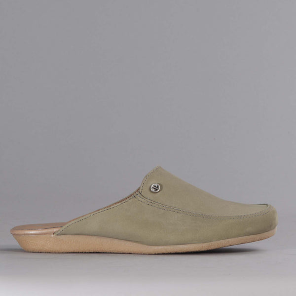 Slip-on Mule in Olive - 12542 - Froggie Shoes
