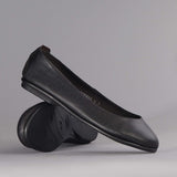 Flat Pump in Lead Black - 12546 - Froggie Shoes