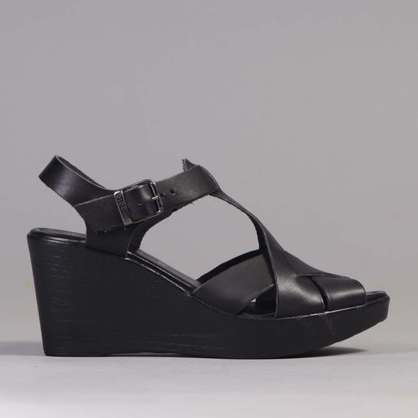 Slingback Sandal in Black - 12558 - Froggie Shoes