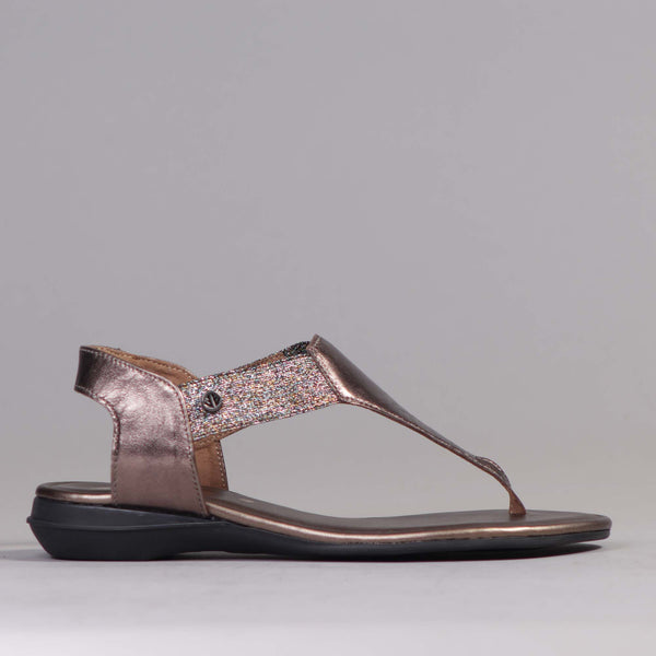 Elasticated Slingback Sandal in Lead - 12569 - Froggie Shoes