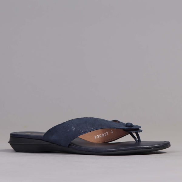 Thong Sandal in Navy -12572 - Froggie Shoes