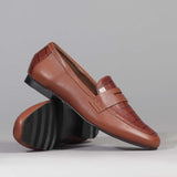 Froggie Tan loafer in classic with memory foam underfoot