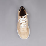 Lace-up Sneaker in Cream Multi - 12594