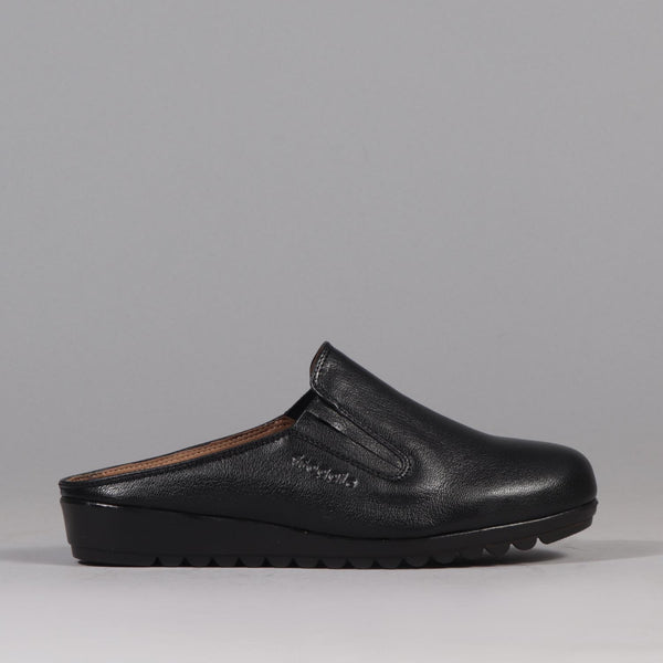 Slip-on Mule Sandal in Black - 12725
