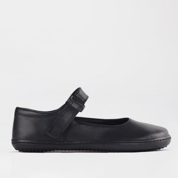 Girls High-bar School Shoe in Black Froggie Leather Shoes
