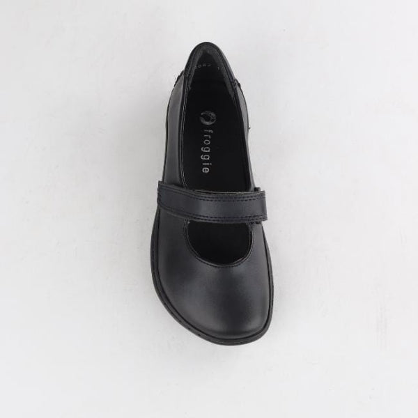 Froggie Shoes Shoes Girls Low-Bar School Shoe in Black Sizes 28-35 - 6609