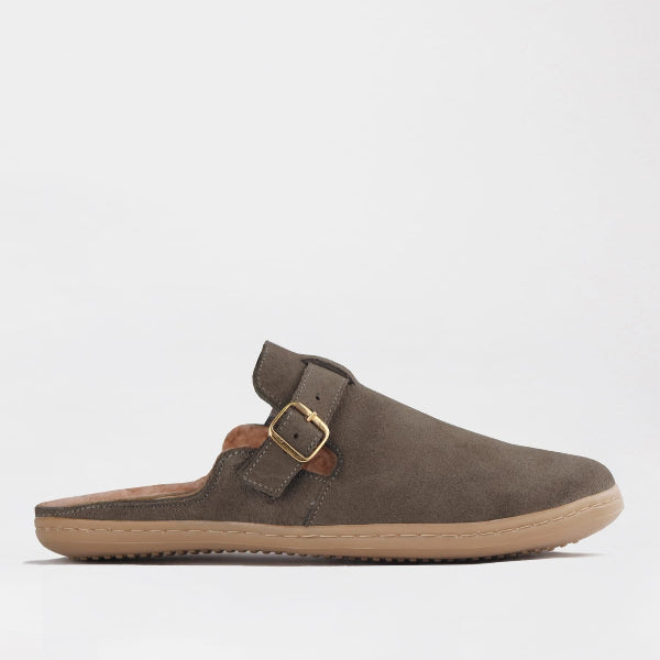 Froggie Women’s Shoes Barefoot Fur lined Clog- Brown Suede-12898