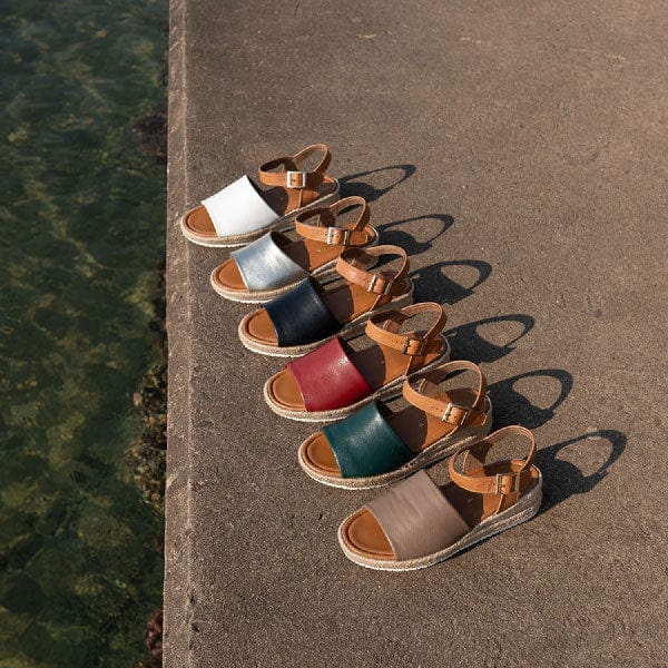 Froggie Shoes Shoes Espadrille Wedge Sandal in Black - 12966