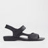 Froggie Shoes Shoes 3 / black / 12221 Wider Fit Slingback Flat Sandal in Black - 12221