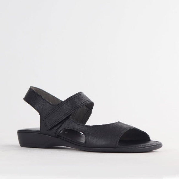 Froggie Shoes Shoes Wider Fit Slingback Flat Sandal in Black - 12221