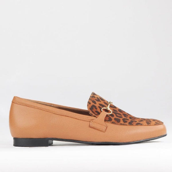 Froggie Shoes Shoes 3 / Tan Multi / 12451 Loafer with Gold Trim in Tan Multi - 12451