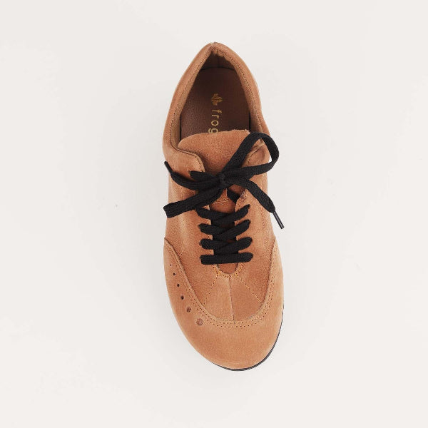 Factory Shop Shoes Flat Lace-up Sneaker in Tobacco - 12727
