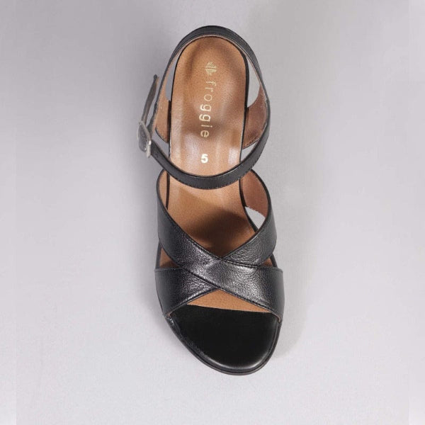 Factory Shop Shoes High Heel Slingback in Black - 12616