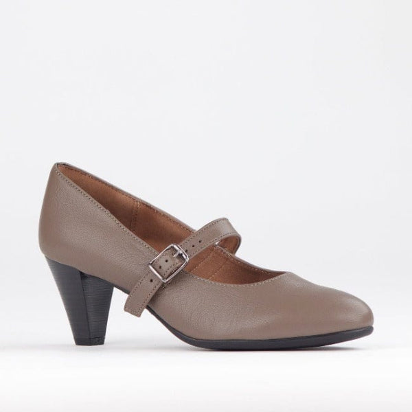 Factory Shop Shoes Mary Jane Court Shoe Stone - 12733