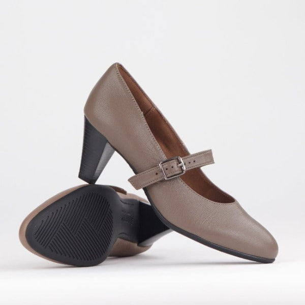 Factory Shop Shoes Mary Jane Court Shoe Stone - 12733