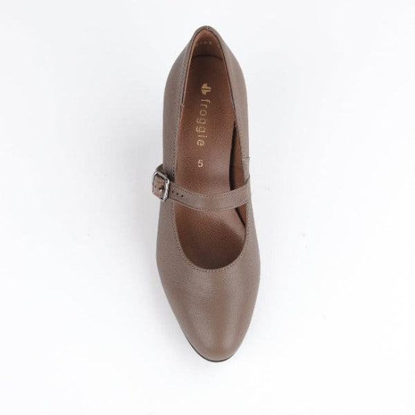 Factory Shop Shoes Mary Jane Court Shoe Stone - 12733