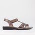Froggie Shoes Shoes 4 / Lead Metallic / 11016 Wider Fit Slingback Flat Sandal in Lead Metallic - 11016
