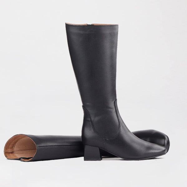 Froggie Shoes Shoes Knee High Block Heel Boot in Black - 12608