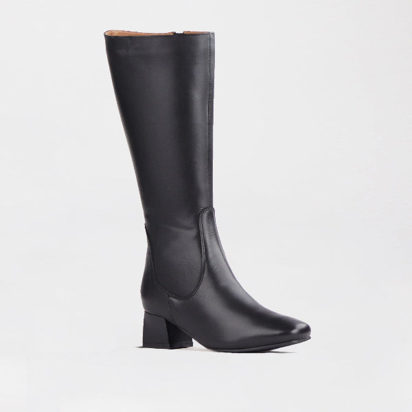 Froggie Shoes Shoes Knee High Block Heel Boot in Black - 12608