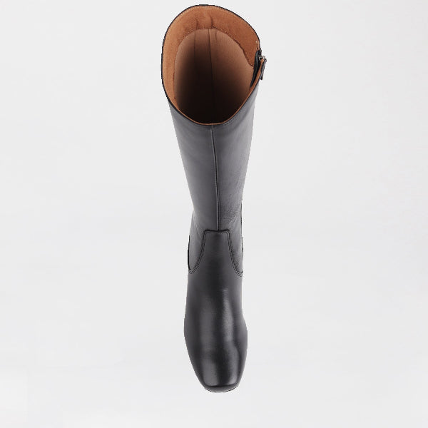 Froggie Shoes Shoes Knee High Block Heel Boot in Black - 12608