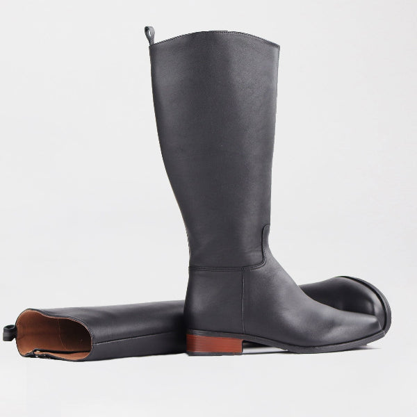 Froggie Shoes Shoes Knee High Flat Boot in Black - 12610