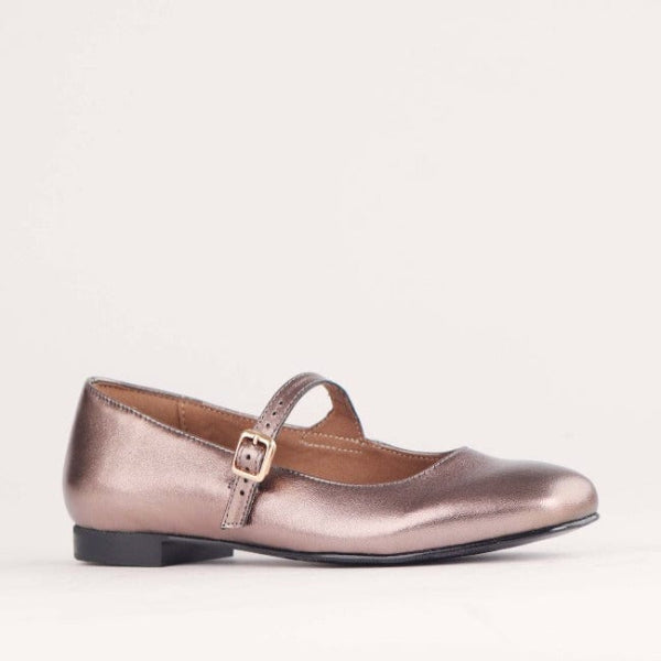 Froggie Shoes Shoes Mary Jane Bar Pump in Lead Metallic - 12732