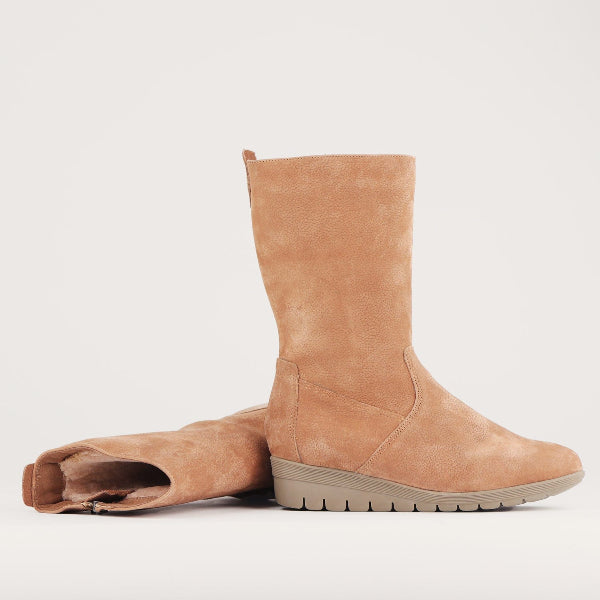 Froggie Shoes Shoes Mid-Calf Boot in Tobacco - 12600