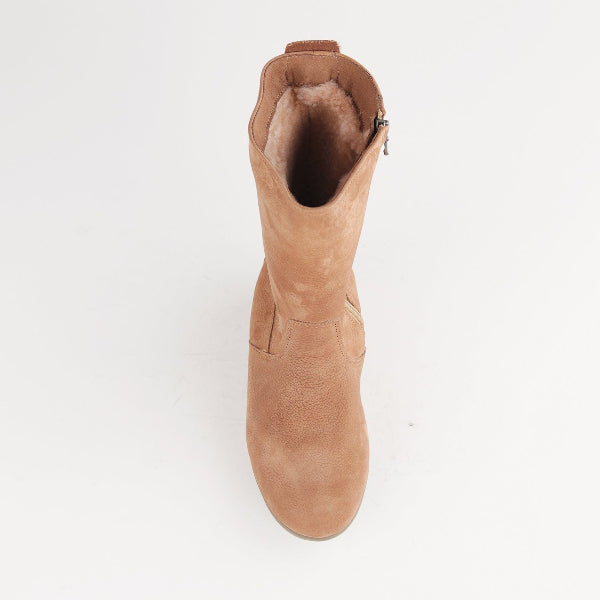 Froggie Shoes Shoes Mid-Calf Boot in Tobacco - 12600