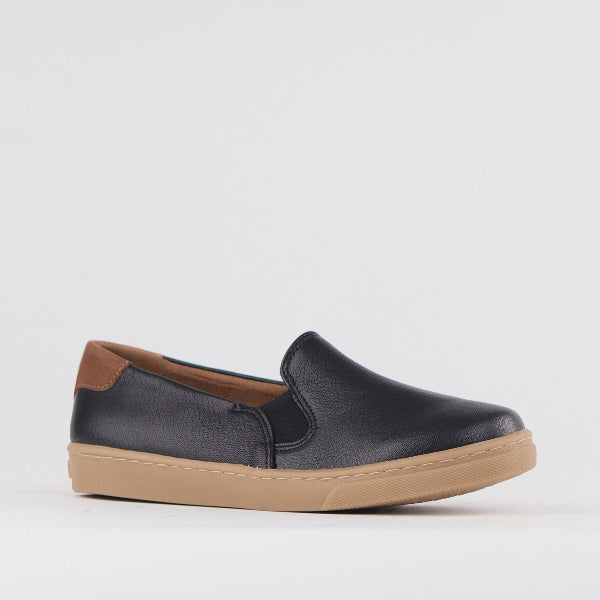 Froggie Shoes Shoes Slip-on Sneaker with Removable Footbed in Black Multi - 12750