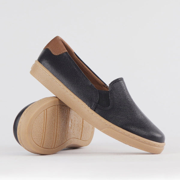 Froggie Shoes Shoes Slip-on Sneaker with Removable Footbed in Black Multi - 12750