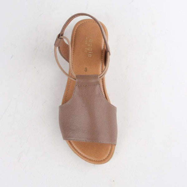 Froggie Shoes Shoes Wider Fit Sandal in Stone - 12140