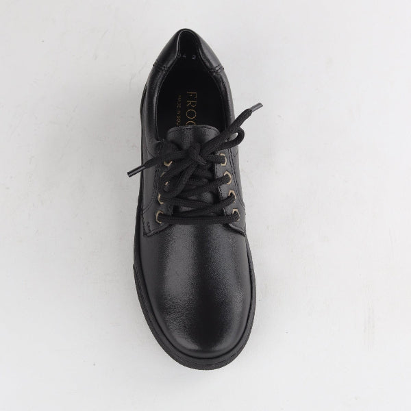 Froggie Shoes Shoes Boys Lace-up School Shoe in Black - 11422