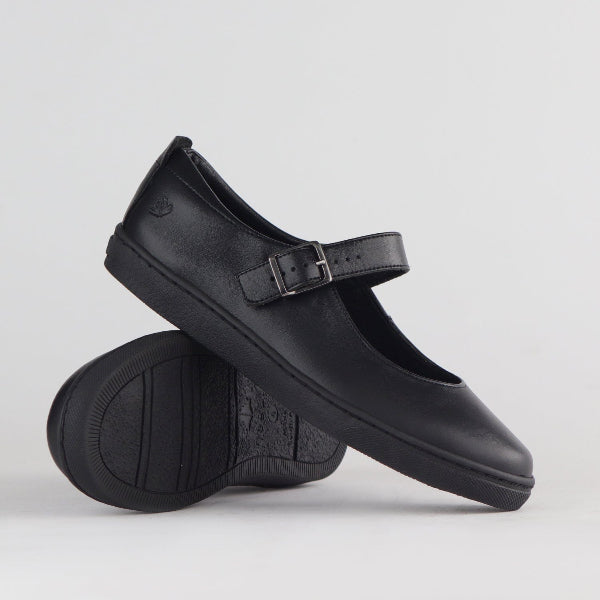 Froggie Shoes Shoes Girls School Shoe with Buckle in Black - 11441