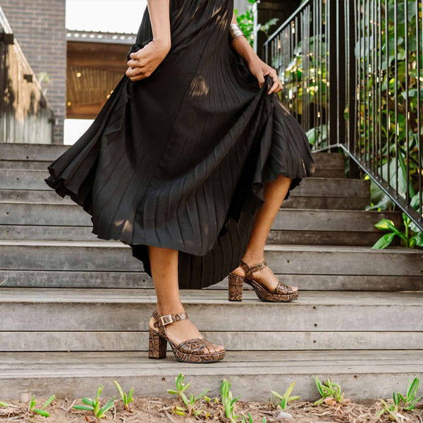 Froggie Shoes Shoes High Heel Platform Sandal in Python - 12676