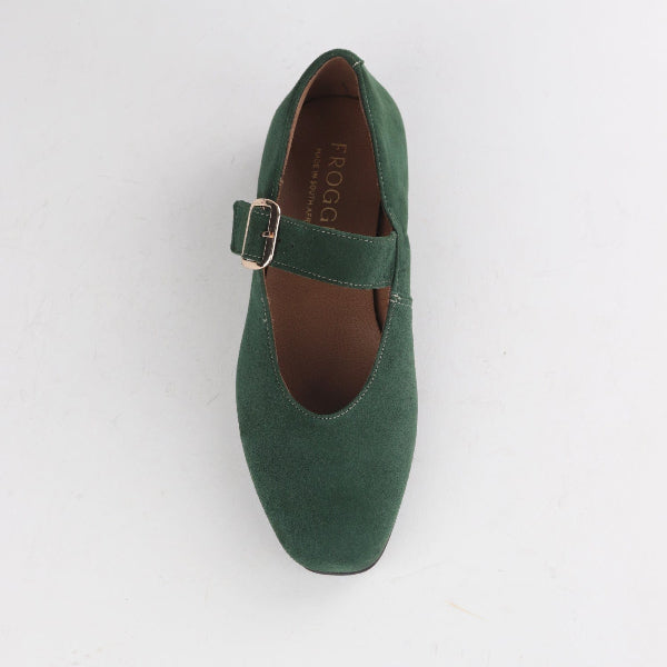 Froggie Shoes Shoes Mary Jane Suede Flat in Pine - 12959