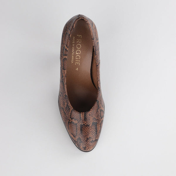 Froggie Shoes Shoes Stiletto Court Shoe in Python - 12825