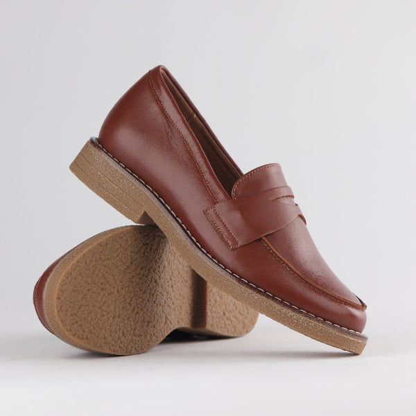 Froggie Shoes Shoes Penny Loafer in Chestnut - 12778