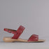 Factory Shop Shoes 3 / Red / 12540 Flat Slingback Sandal in Red - 12540