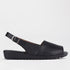 Factory Shop Shoes 4 / Black / 12870 Peep Toe Slingback Sandal in Black - 12870