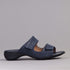 Factory Shop Shoes 4 / Navy / 12557 Mule Sandal in Navy - 12557