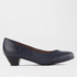 Factory Shop Shoes 4 / Navy / 12635 Mid-Heel Court Shoe in Navy - 12635
