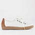 Factory Shop Shoes 4 / White Multi / 12854 Lace-up Sneaker in White - 12854
