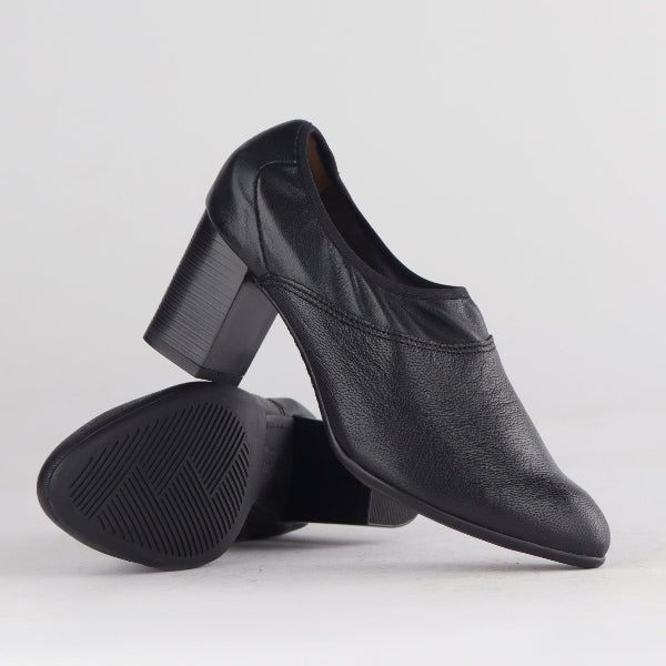 Factory Shop Shoes Block Heel pointed Court Shoe - 12649