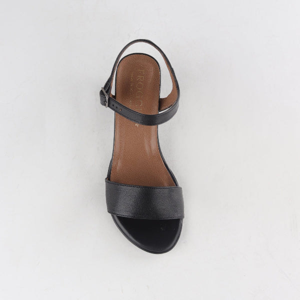 Factory Shop Shoes Block Heel Slingback Sandal in black - 12549